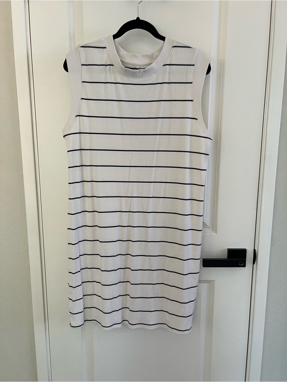 a new day White Sleeveless Stripe Knit Dress